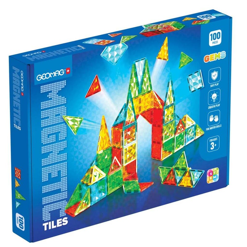 Geomag Magnetic Tiles Gems 100 osaa