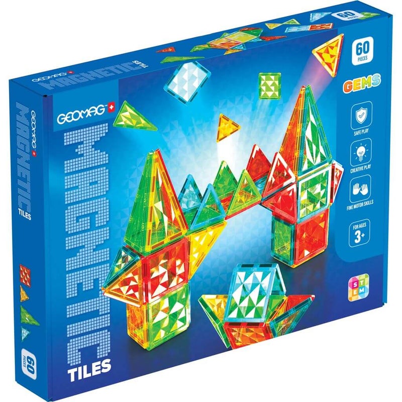Geomag Magnetic Tiles Gems 60 osaa