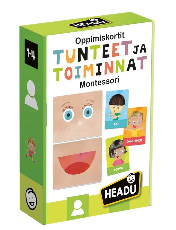 Headu Montessori Oppimiskortit tunteet ja toiminnat