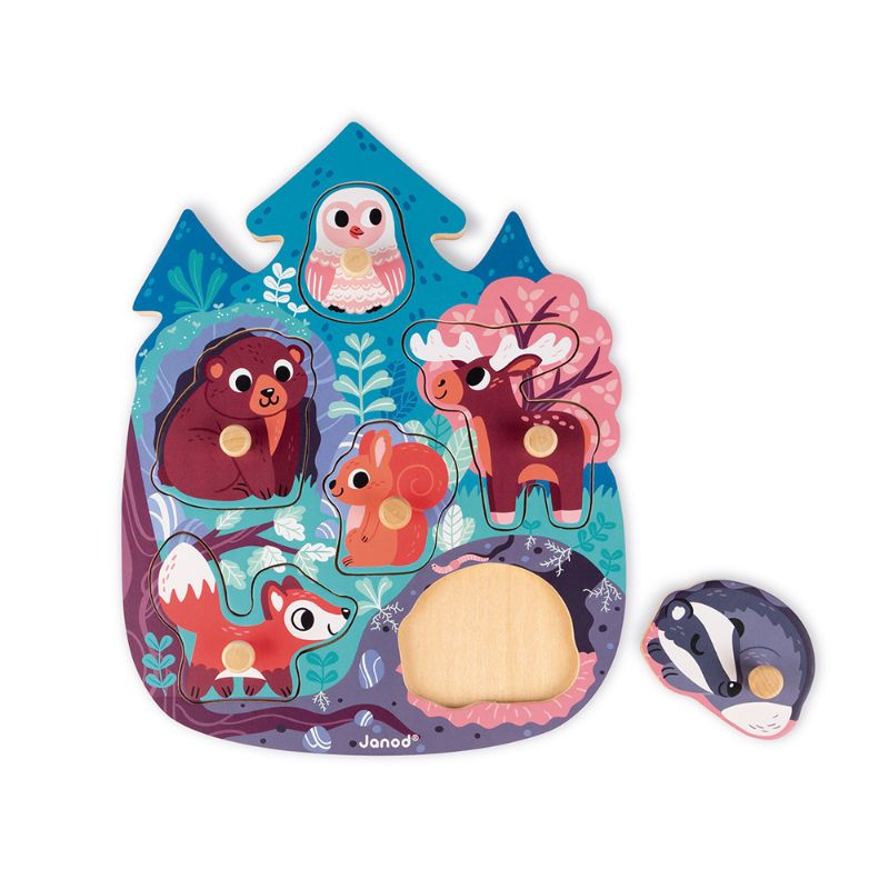 Janod Iloinen mets&auml; nuppipalapeli