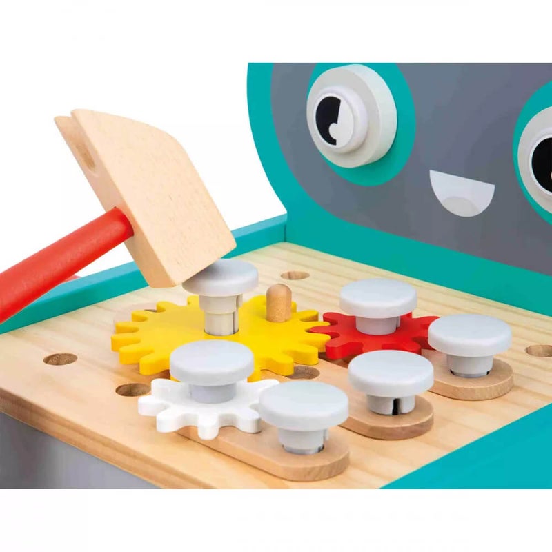 Janod Ty&ouml;nnett&auml;v&auml; ty&ouml;kalupenkki robotti