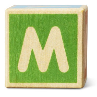 Aakkospalikat M-kirjain