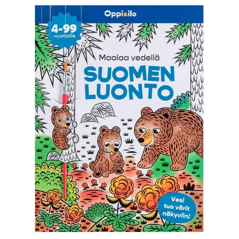 Oppi&ilo Maalaa vedell&auml; Suomen luonto -puuhakirja