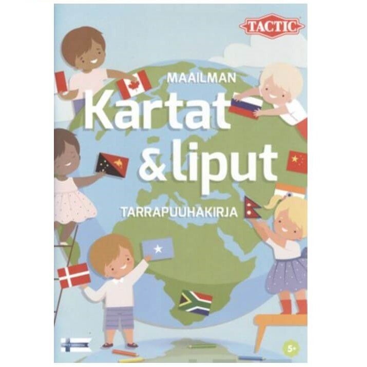 TacTic Maailman kartat ja liput tarrapuuhakirja