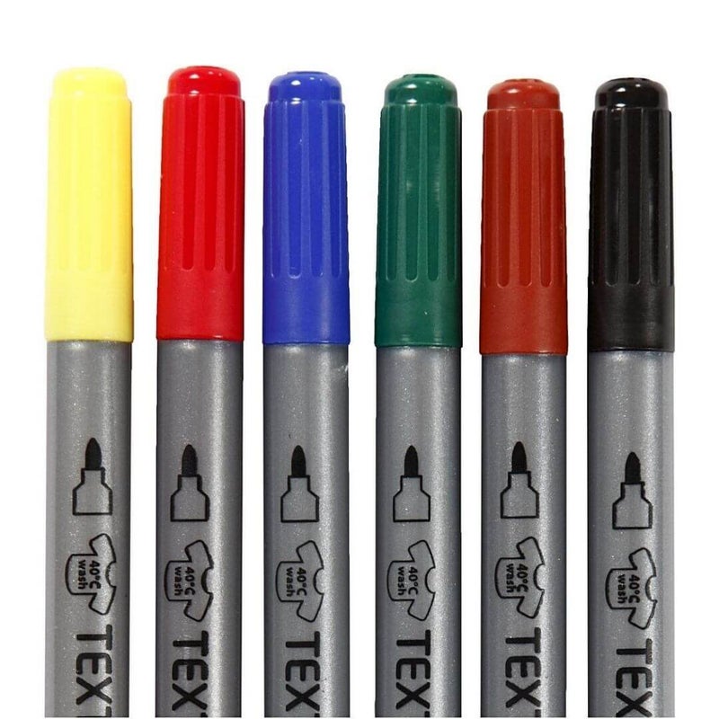 Tekstiilitussit 6 kpl