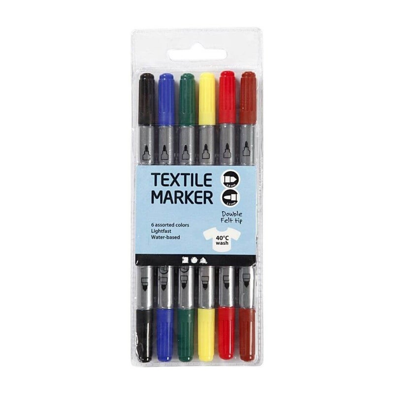 Tekstiilitussit 6 kpl